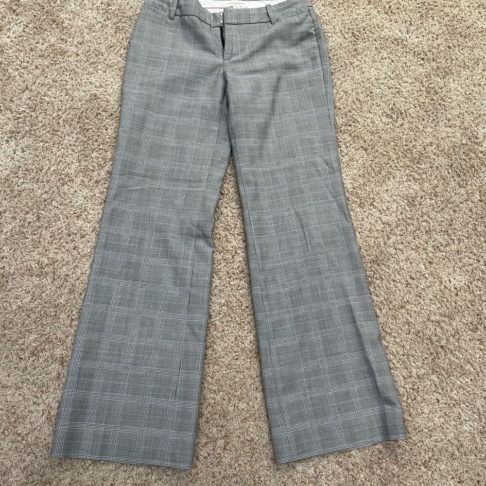 Banana Republic straight leg Ryan trousers pants size 4 plaid